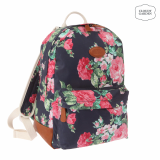 -Rose garden print round  backpack